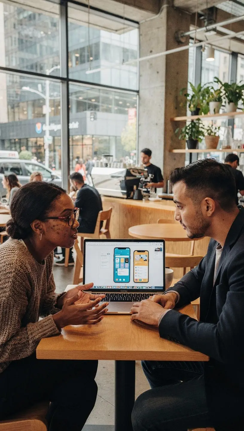 User interface design illustrating feedback loops concept.