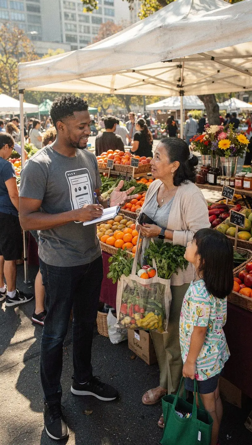 Illustration of diverse user personas in design process.